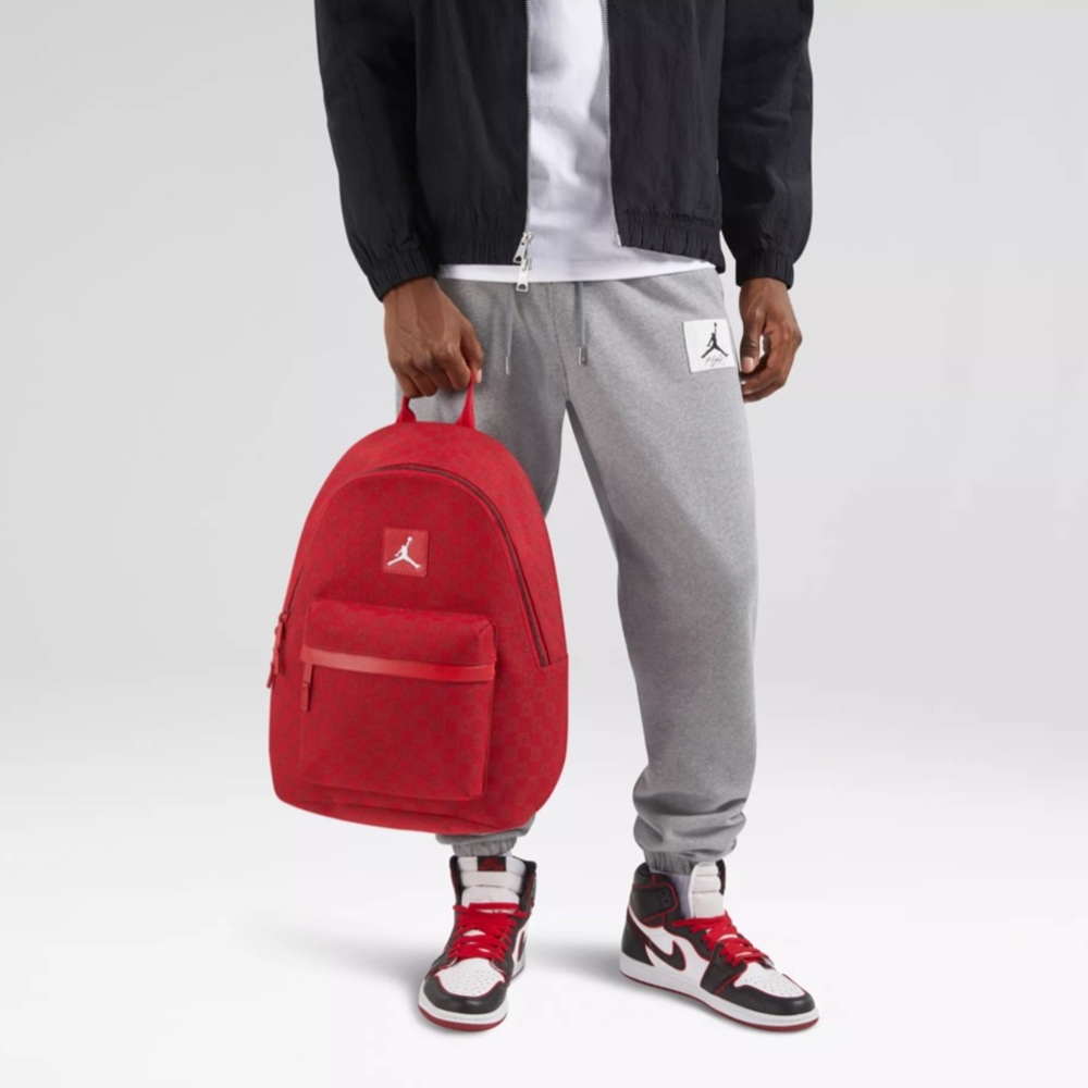 Jordan monogram Red Backpack
